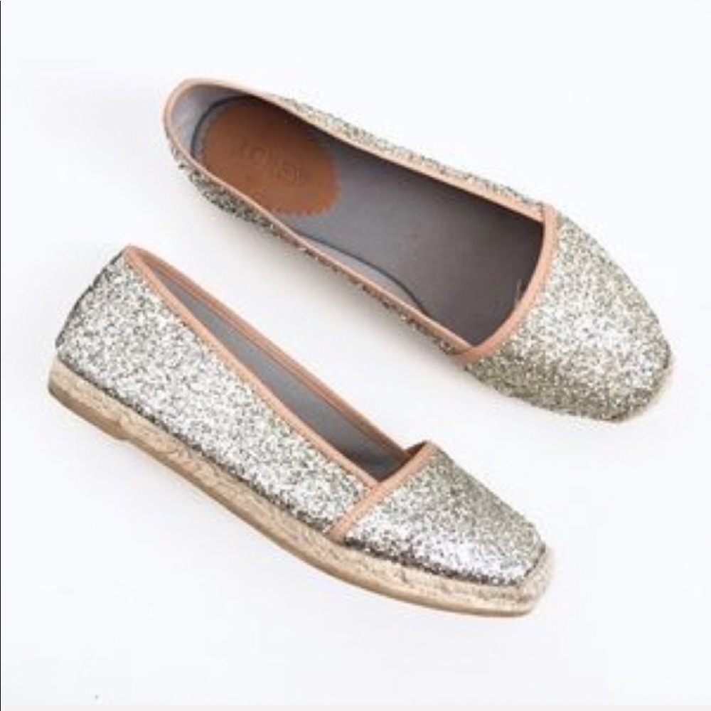 J.Crew Emmeline Glitter Espadrille Loafer